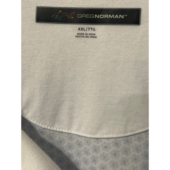 Greg Norman Blue Floral Print Golf Shirt, Size XXL, 1287-D - Picture 5 of 5